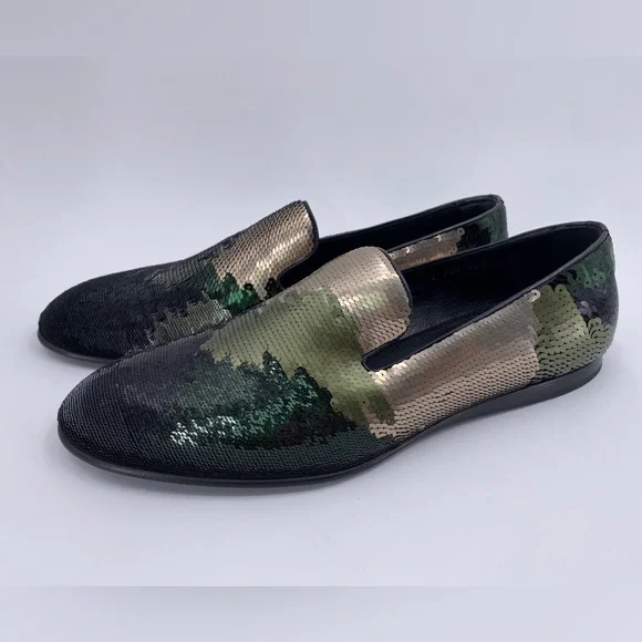 Prada | Shoes | Prada Camouflage Sequin Paillettes Loafers  display picture 1